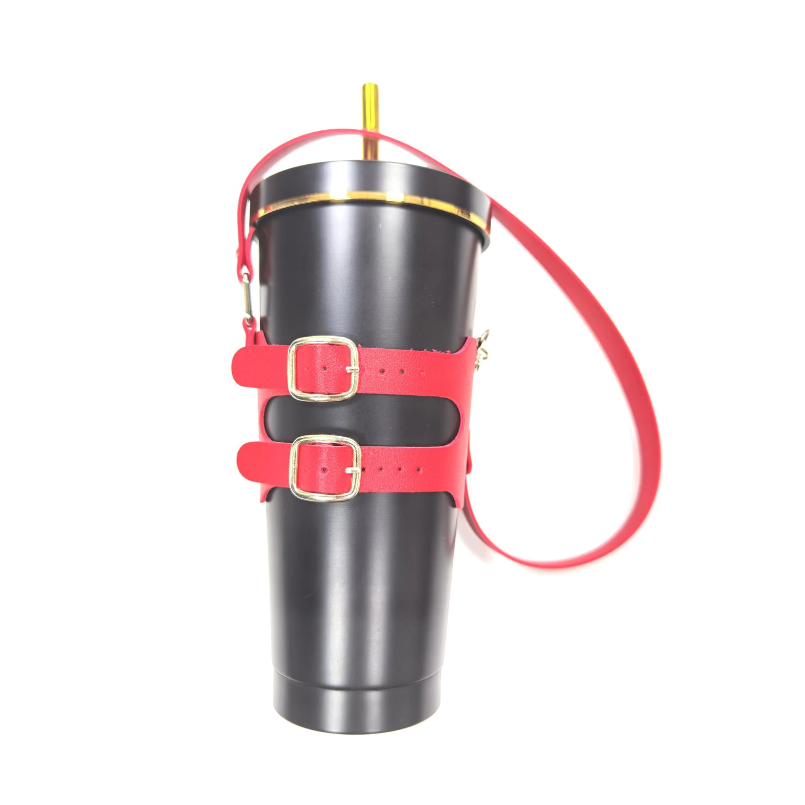 Wholesale Adjustable PU Leather Non-slip Insulated Cup Holder